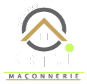 Logo blanc, STJ Maçonnerie, maçon à Saint-Hilaire-de-Riez